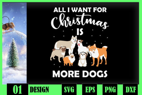 A Festive Dog Graphic for Crafts and Commercial Use