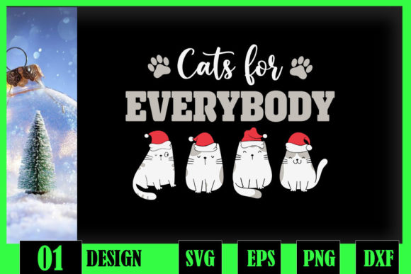 Cats for Everybody Christmas: A Festive Graphics Asset for Crafters