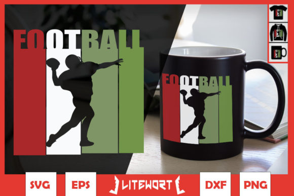 Football Player Vintage Retro: A Graphic Asset for Crafters and Sellers