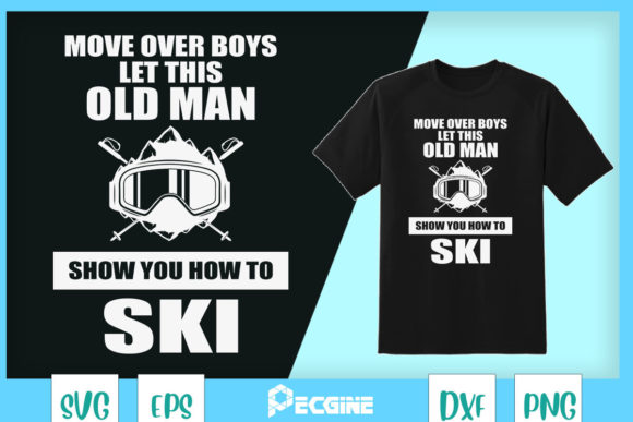 Old Man How to Jetski: A Graphic Asset for T-Shirt Designs