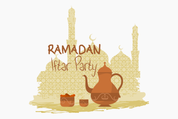 Ramadan Graphics: Iftar Coffee Dates Mosque Illustrations