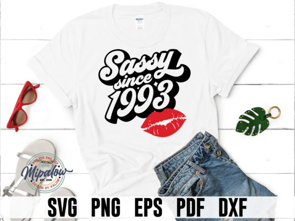 Retro Sassy Lips Graphics for Crafts & Merchandise