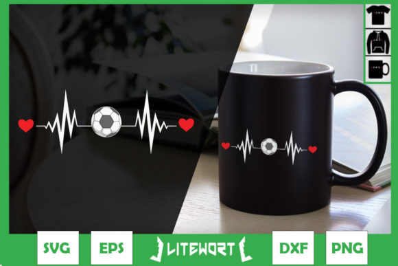Soccer Heartbeat: A Graphics Asset for Crafts & Content Publishing