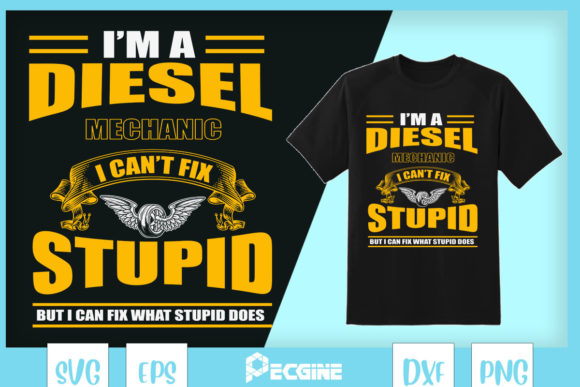 Using Diesel Mechanic Graphics for Blog & T-Shirt Designs
