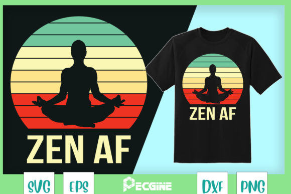 Zen AF: A Playful T-Shirt Graphic for Yoga & Wellness Brands